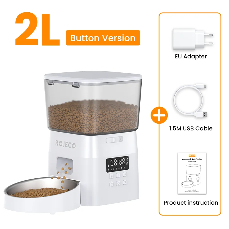 Automatic Pet Feeder for Cats & Dogs – Timed Food Dispenser with Portion Control