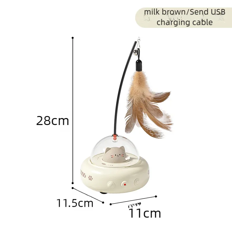 rechargeable cat toy with moving teaser