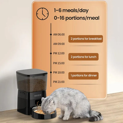 Automatic Pet Feeder for Cats & Dogs – Timed Food Dispenser with Portion Control