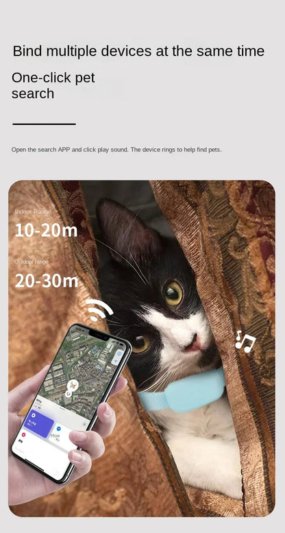 Mini GPS Pet Tracker Collar – Waterproof Anti-Lost Locator for Cats & Puppies