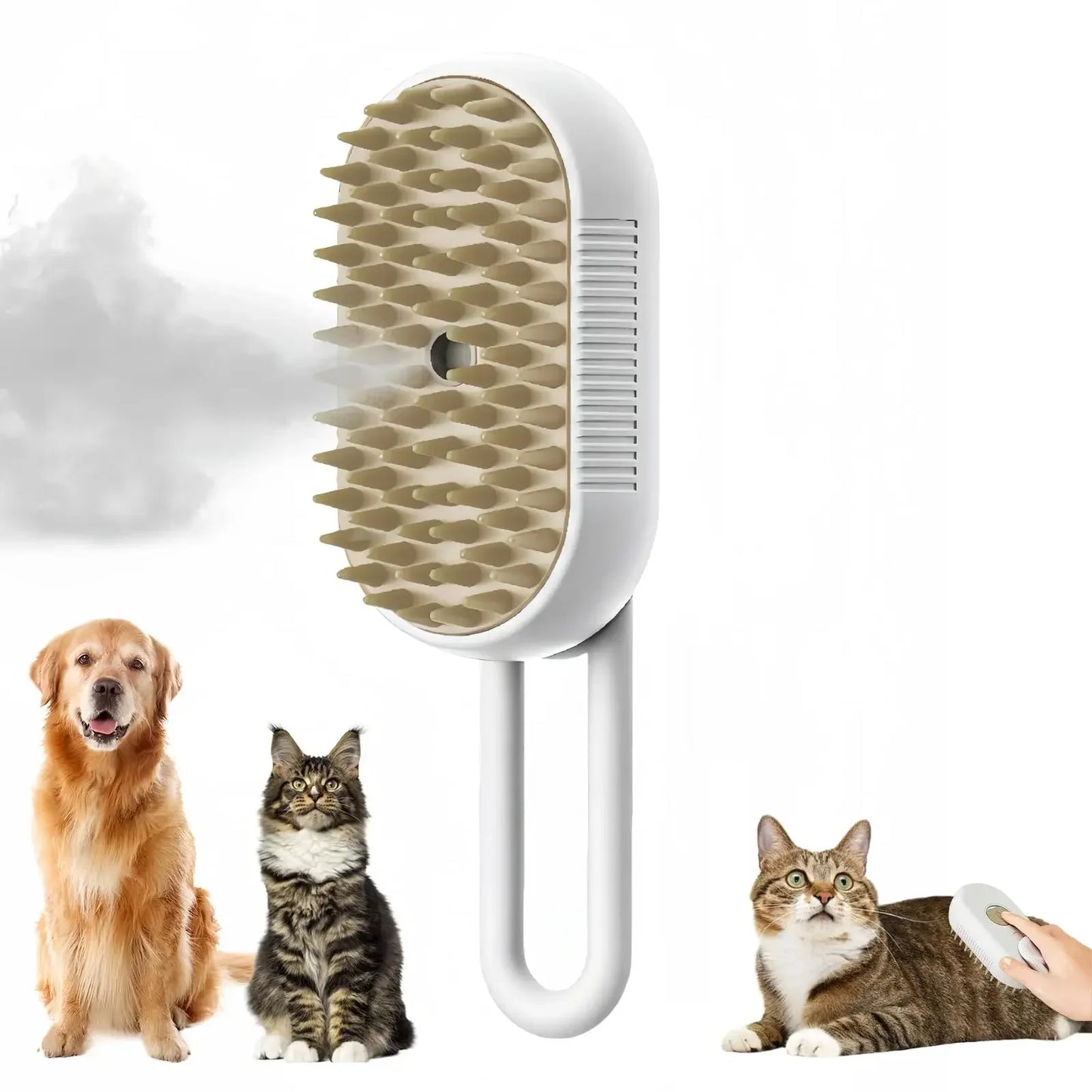 3-in-1 Pet Spray & Massage Grooming Brush