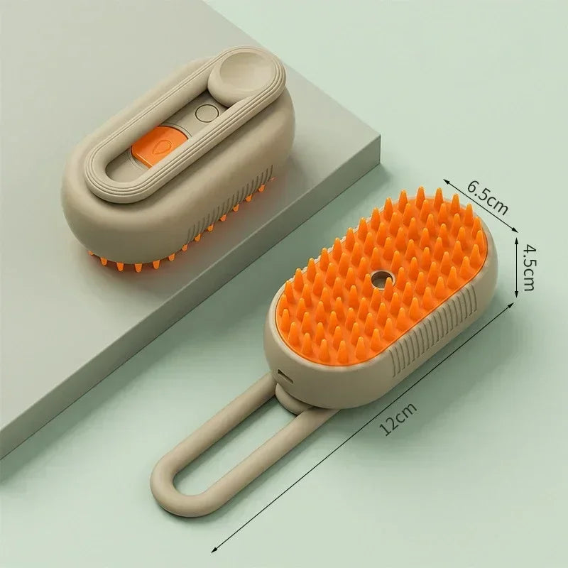 Steam Pet Grooming Brush – 3-in-1 Rechargeable Deshedding & Massage Brush for Cats & Dogs