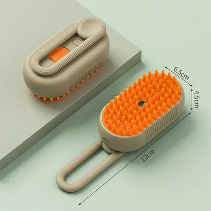 Steam Pet Grooming Brush – 3-in-1 Rechargeable Deshedding & Massage Brush for Cats & Dogs