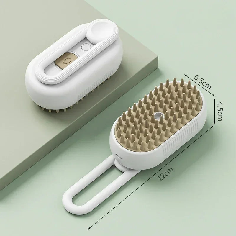 Steam Pet Grooming Brush – 3-in-1 Rechargeable Deshedding & Massage Brush for Cats & Dogs
