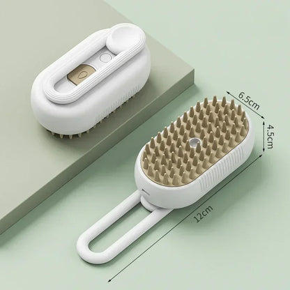 Steam Pet Grooming Brush – 3-in-1 Rechargeable Deshedding & Massage Brush for Cats & Dogs