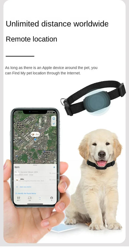 Mini GPS Pet Tracker Collar – Waterproof Anti-Lost Locator for Cats & Puppies