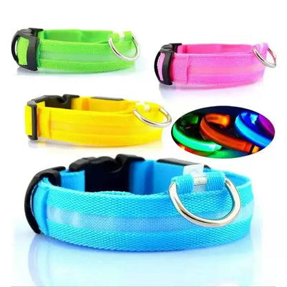 Smart LED Dog Collar – USB Rechargeable, 3 Light Modes, Anti-Lost Night Safety Collar
