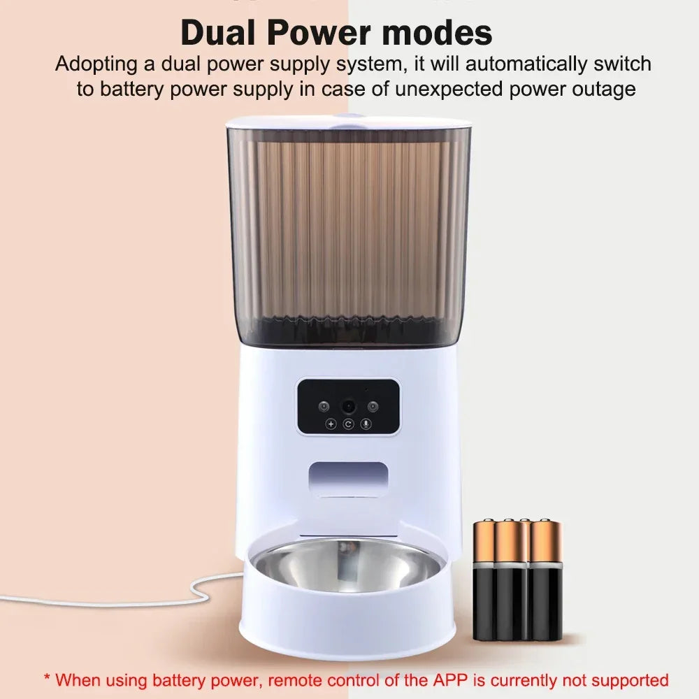 5L WiFi Smart Pet Feeder with HD Camera – Automatic Dog &amp; Cat Food Dispenser
