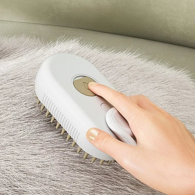Steam Pet Grooming Brush – 3-in-1 Rechargeable Deshedding & Massage Brush for Cats & Dogs