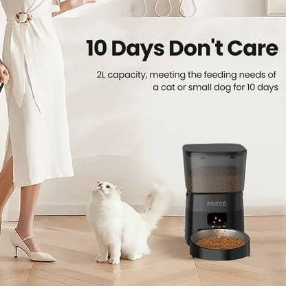 Automatic Pet Feeder for Cats & Dogs – Timed Food Dispenser with Portion Control