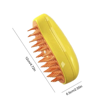 Steam Pet Grooming Brush – 3-in-1 Rechargeable Deshedding & Massage Brush for Cats & Dogs