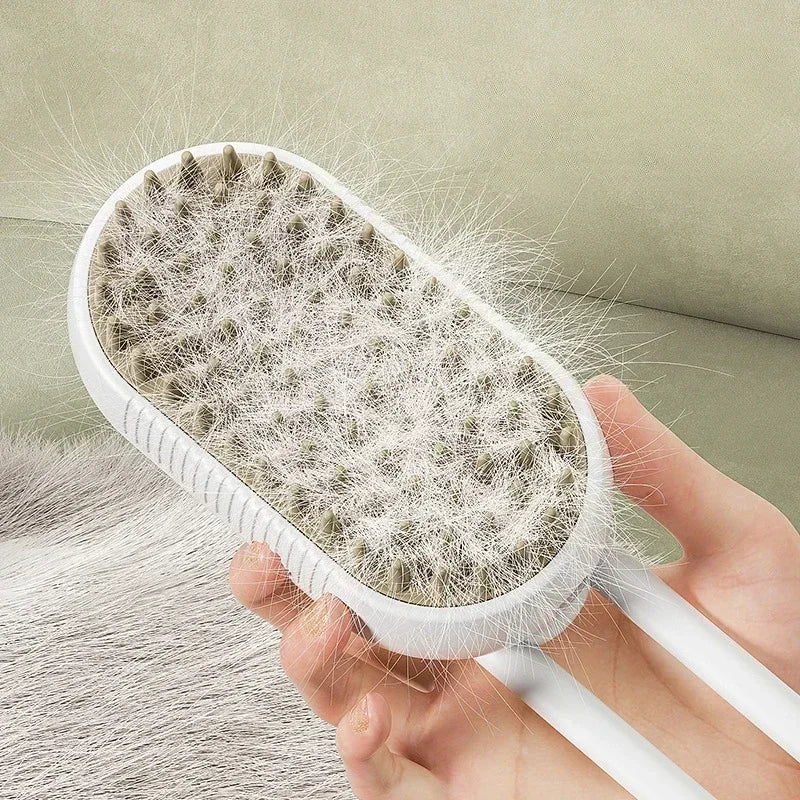 Steam Pet Grooming Brush – 3-in-1 Rechargeable Deshedding & Massage Brush for Cats & Dogs
