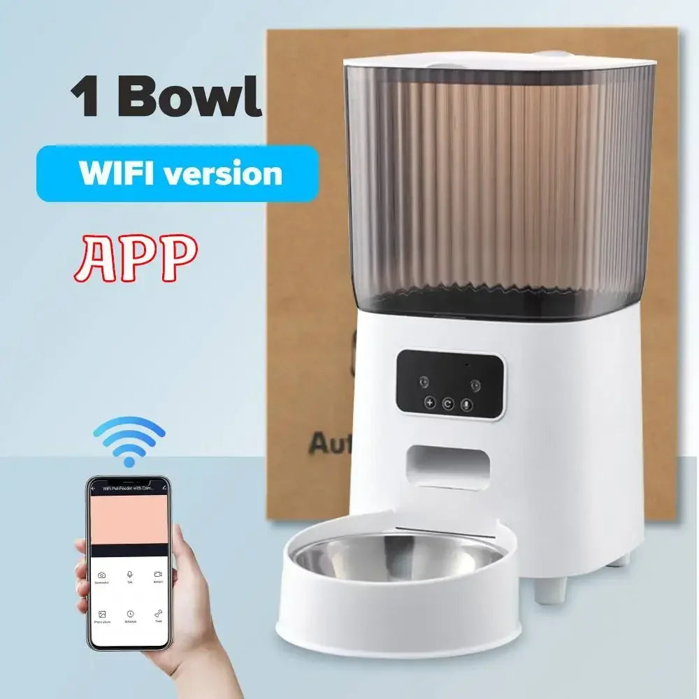 5L WiFi Smart Pet Feeder with HD Camera – Automatic Dog &amp; Cat Food Dispenser