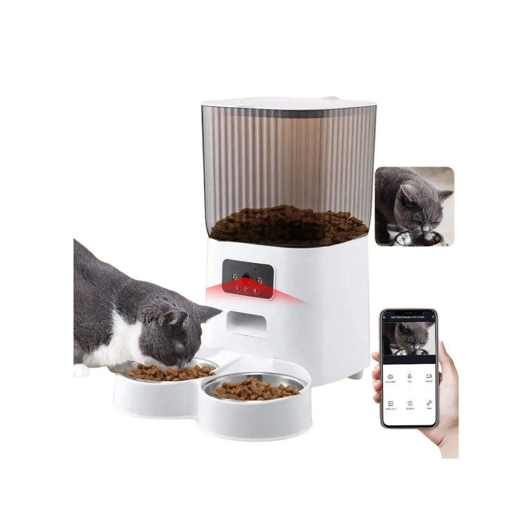 5L WiFi Smart Pet Feeder with HD Camera – Automatic Dog &amp; Cat Food Dispenser