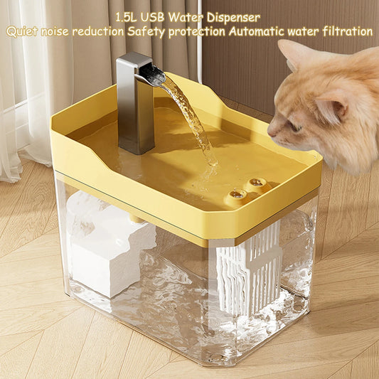 automatic cat water fountain with filter