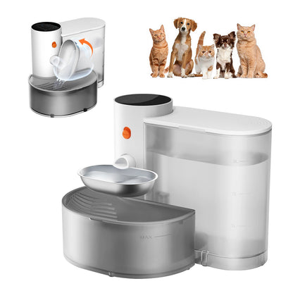 automatic pet water dispenser stainless steel bowl