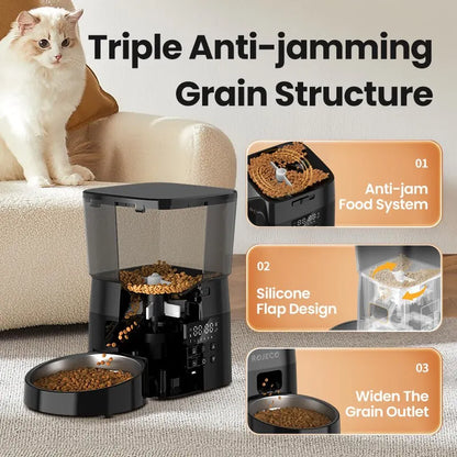 Automatic Pet Feeder for Cats & Dogs – Timed Food Dispenser with Portion Control