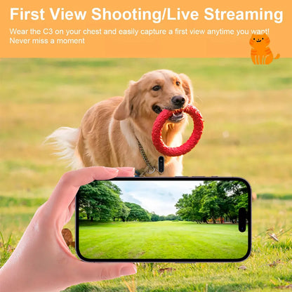 lightweight dog collar action camera