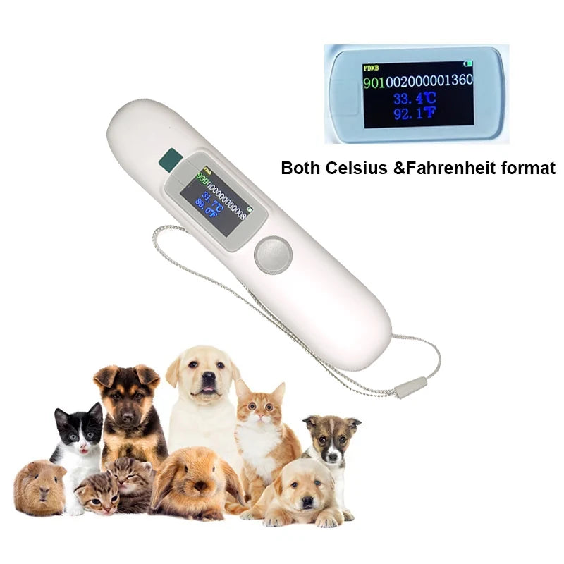 FDX-B animal microchip scanner with colour screen