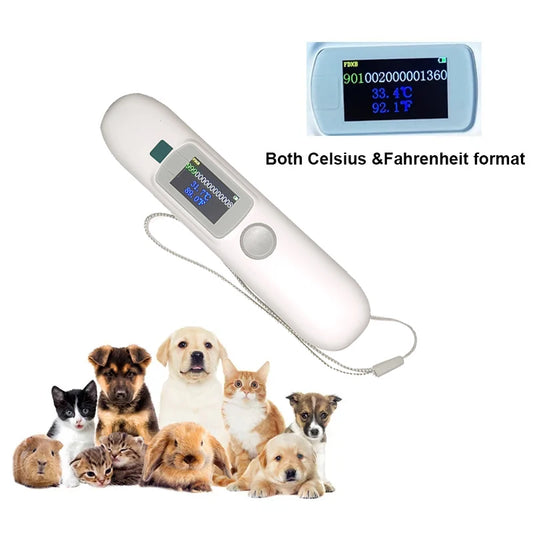 FDX-B animal microchip scanner with colour screen