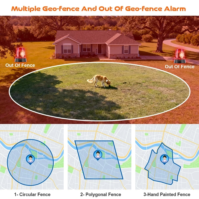 pet GPS tracker with mobile app tracking