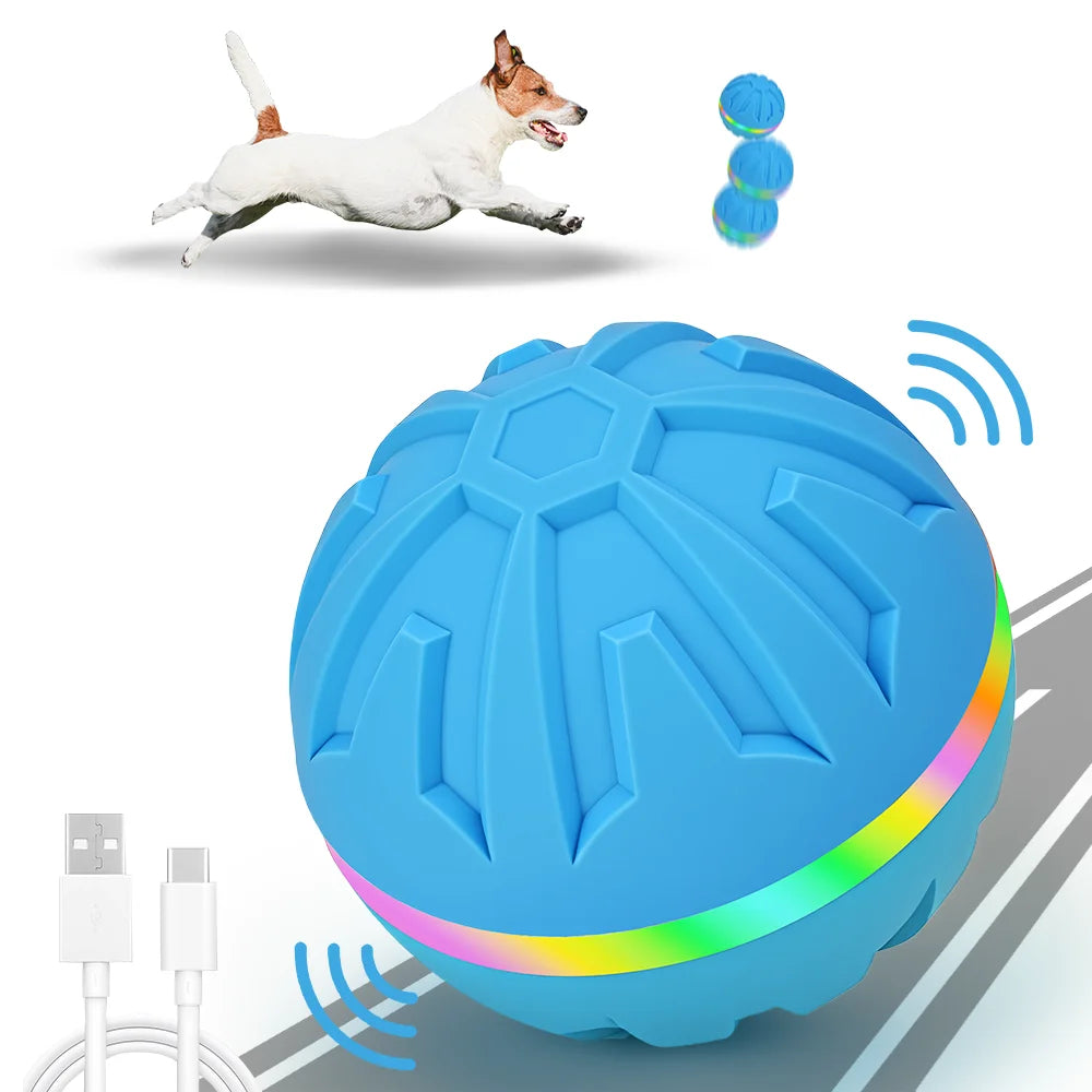 smart interactive dog toy with LED lights