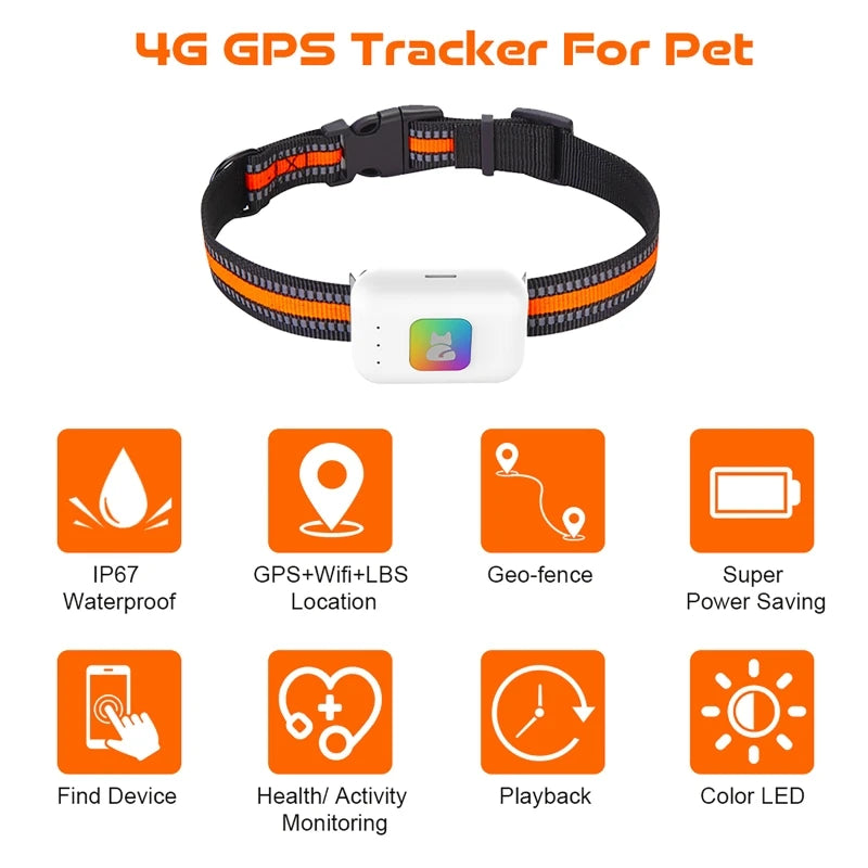 4G GPS Tracker for pets with features 
