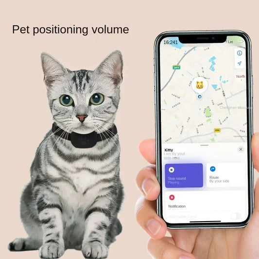 mini GPS pet tracker collar for cats and puppies