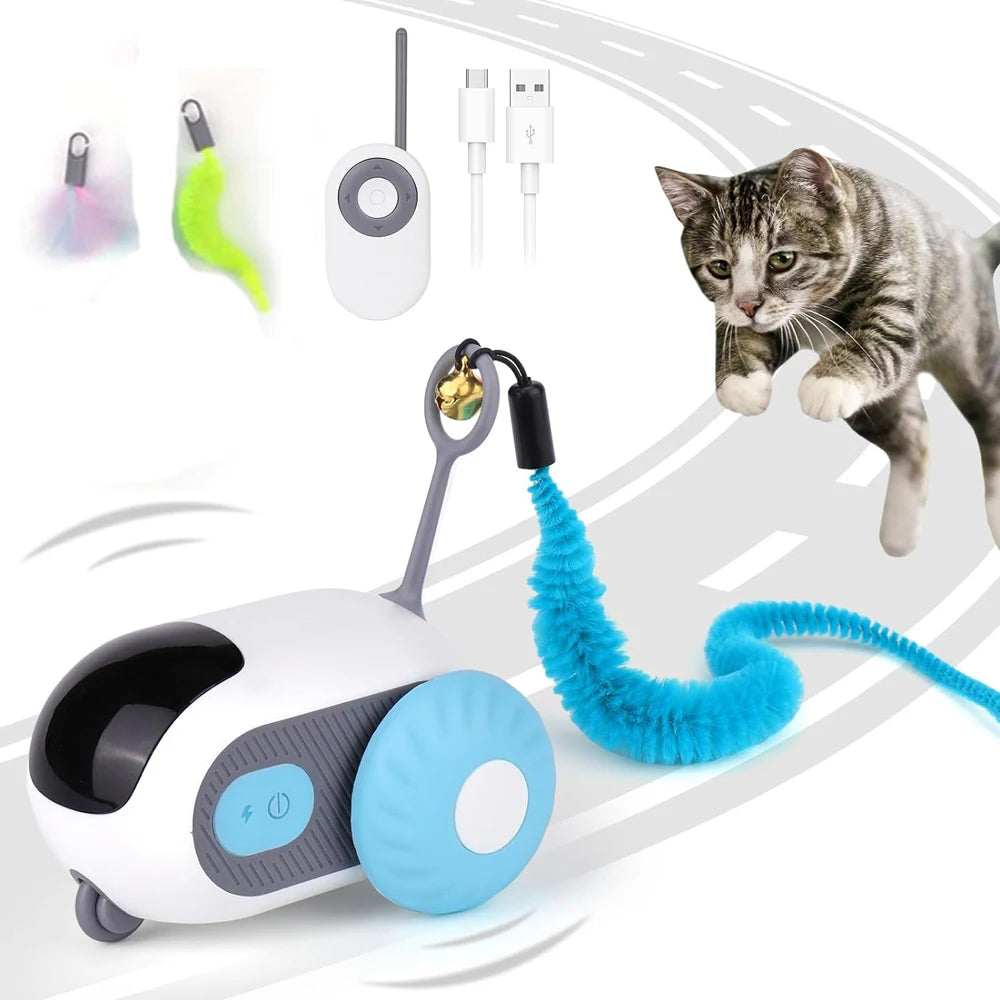 smart automatic cat toy car interactive
