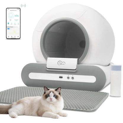 mart self cleaning cat litter box with app control