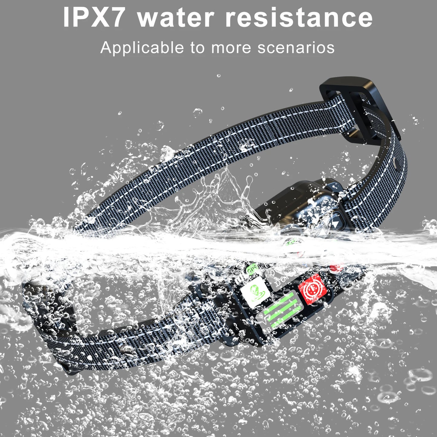 Waterproof GPS wireless dog fence collar designed for outdoor use